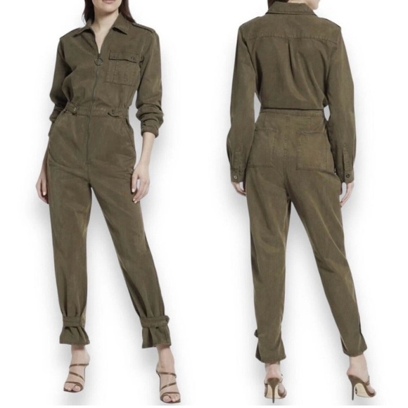 Good American Desert Flight Utility Jumpsuit Envy Green Size M MSRP $169 - Picture 1 of 6